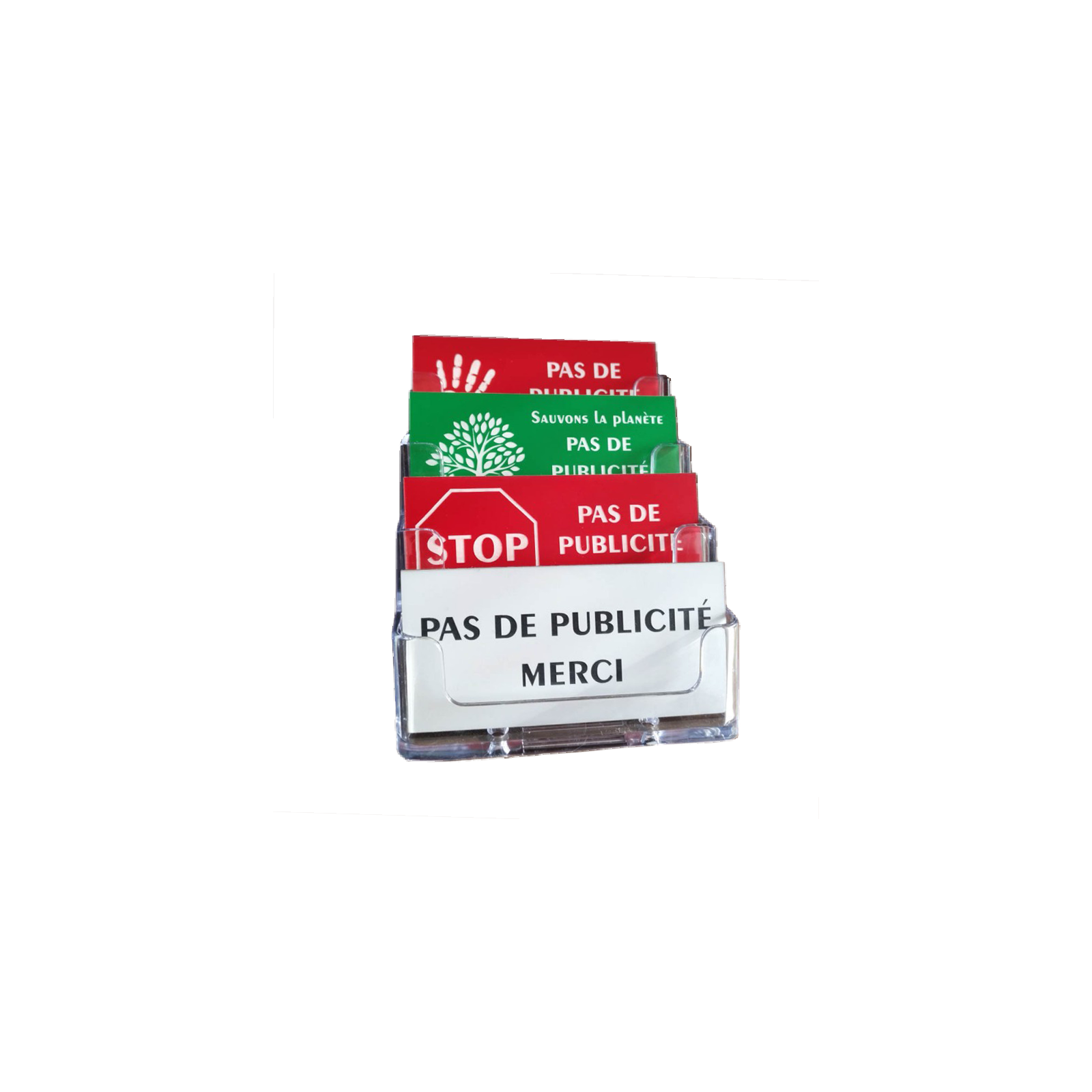 Pack 28 plaques Stop Pub pour boite aux lettres - Accessoires comptoir buralistes, boulangeries, mairie, fleuriste