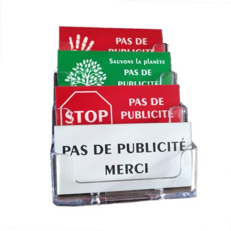Pack 28 plaques Stop Pub pour boite aux lettres - Accessoires comptoir buralistes, boulangeries, mairie, fleuriste
