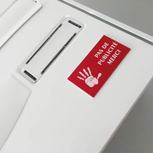 Lot de 7 plaques Stop Pub logo main pour recharge porte plaque buraliste, boulangerie, fleuriste
