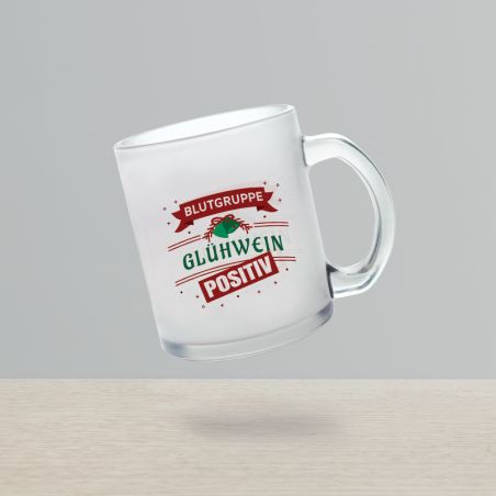 Personalized frosted glass mug