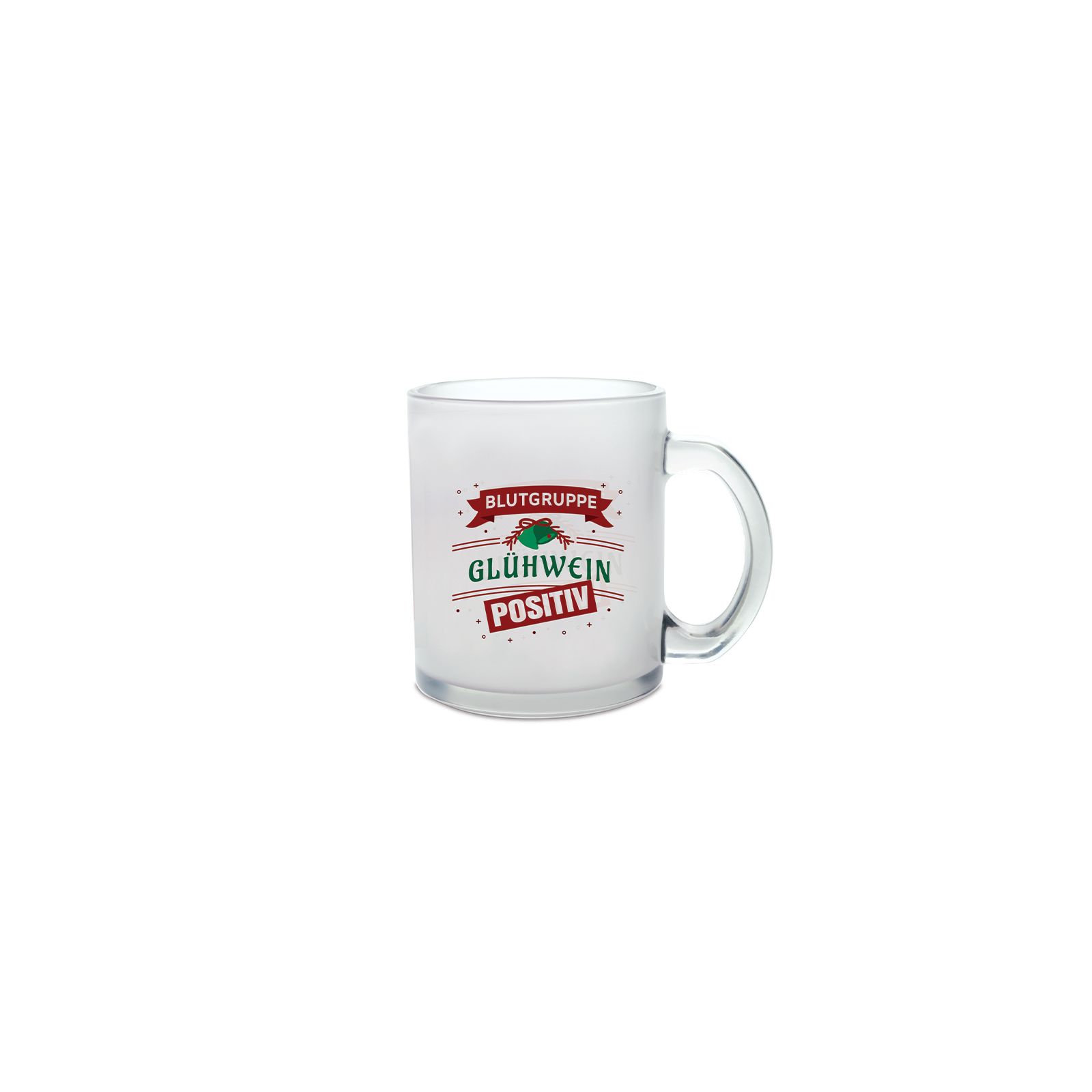 Personalized frosted glass mug
