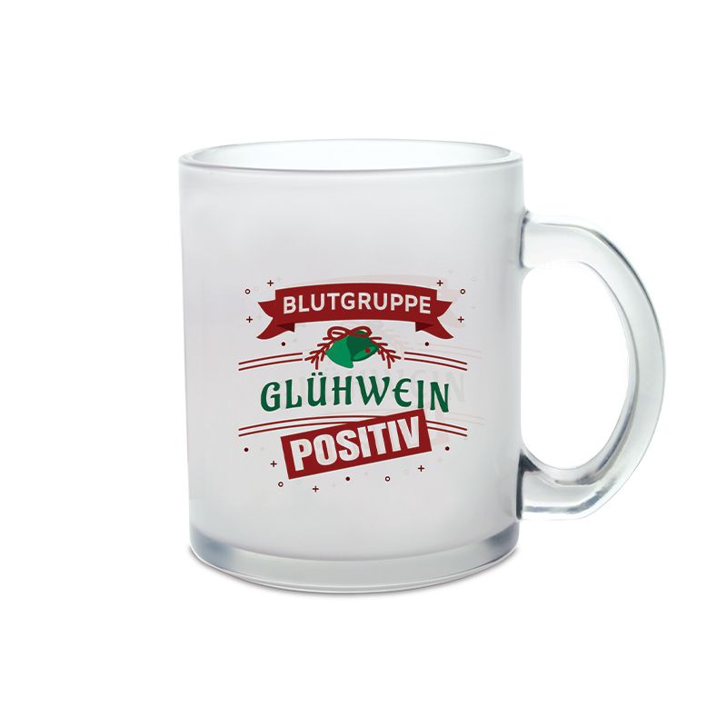 Personalized frosted glass mug