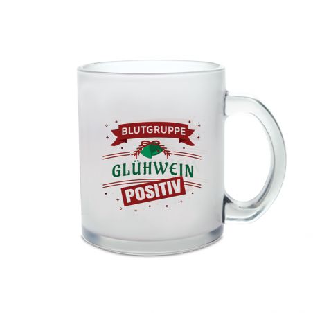 Personalized frosted glass mug