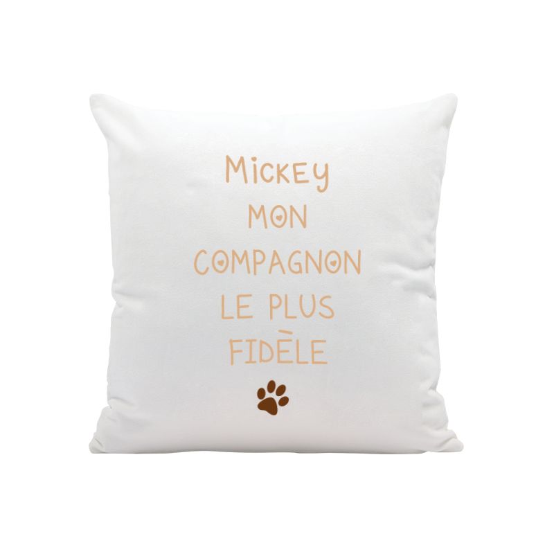 Personalized white cushion - Text and/or Photo | Square 40 x 40 cm Personalized white cushion - Text and/or Photo | Square 40 x 40 cm