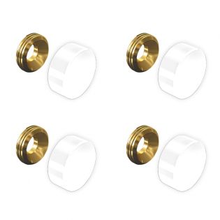 Set de 4 cache vis blancs 13 mm