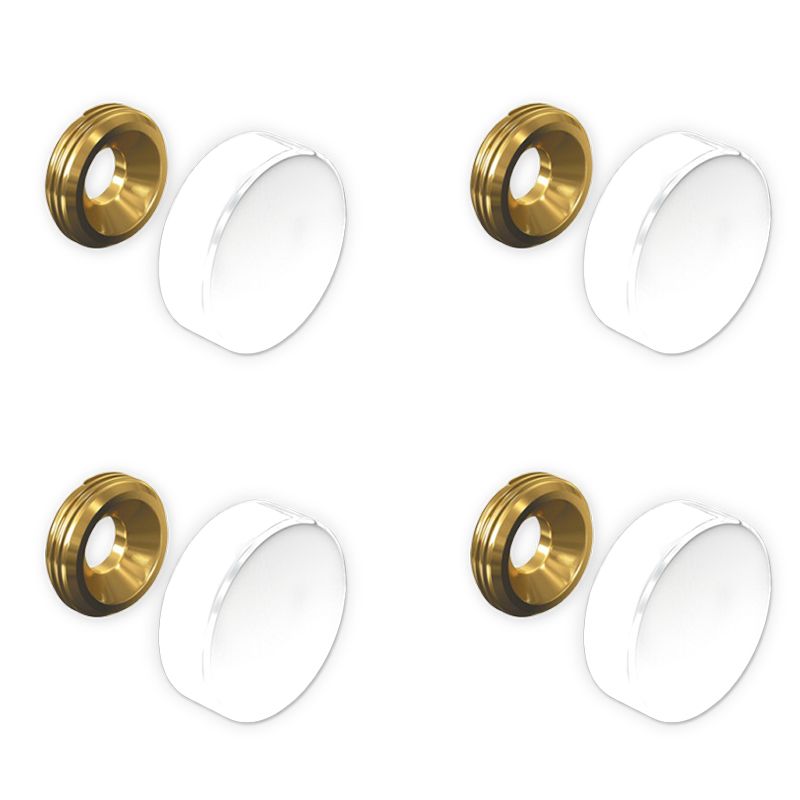 Set de 4 cache vis blancs 18 mm