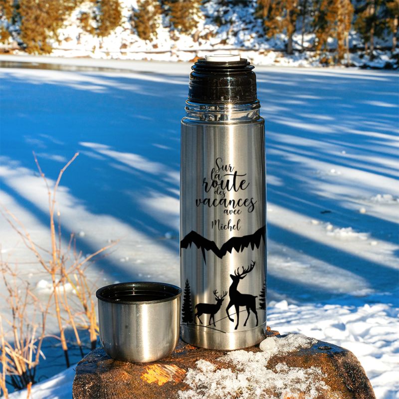 Grand thermos à café personnalisé
