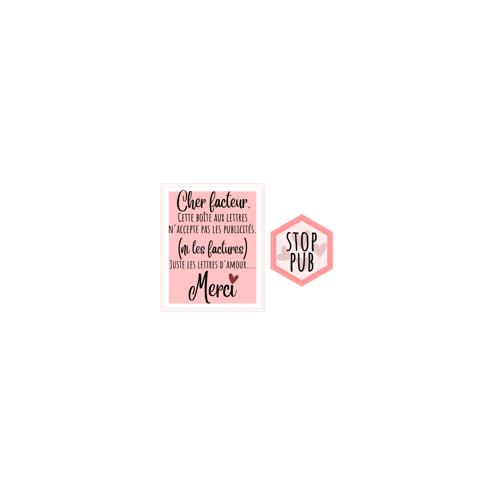 Ad stop sticker for humorous mailbox