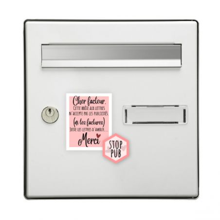 Ad stop sticker for humorous mailbox