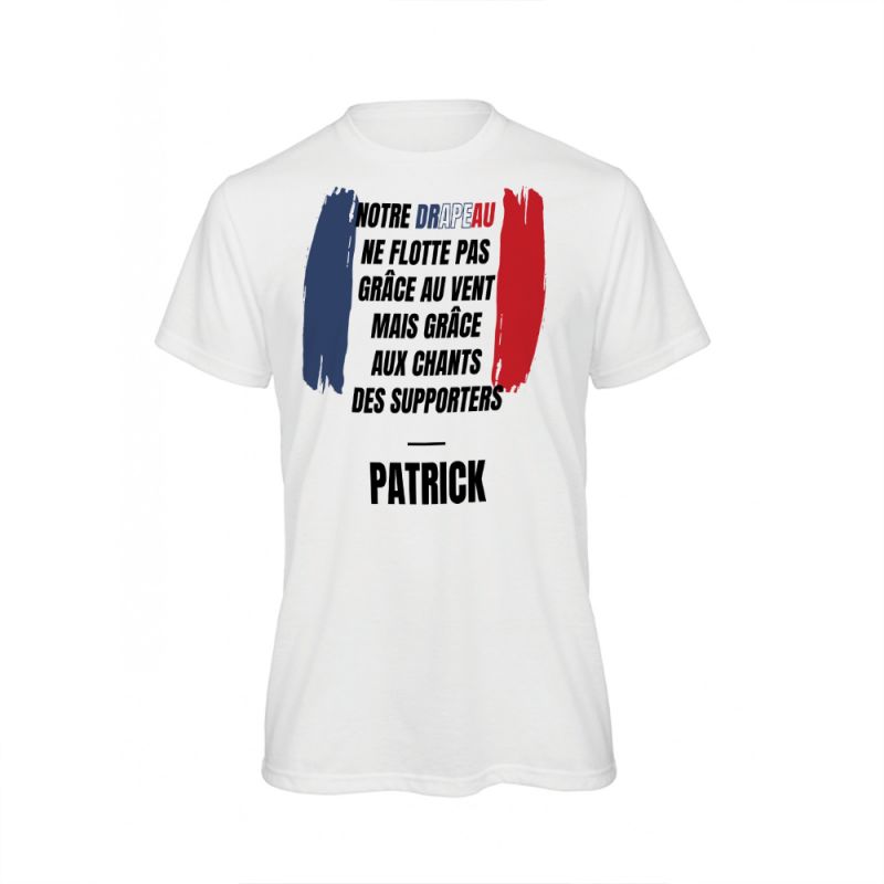 Personalized white tee | French Flag Colors Personalized white tee | French Flag Colors