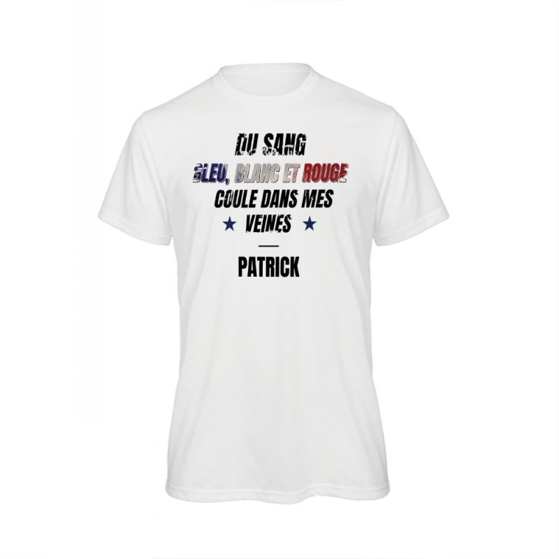 Personalized white tee | Support the French team Personalized white tee | Support the French team