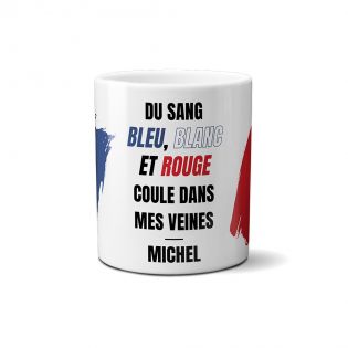 Mug personnalisé · Du sang bleu blanc rouge coule dans mes veines