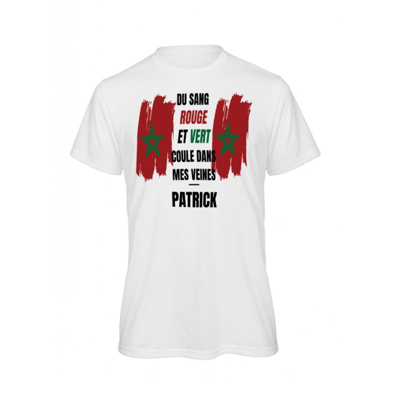 Personalized white tee | Support Team Morocco Personalized white tee | Support Team Morocco