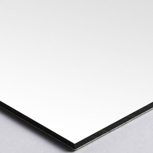 Pictogramme panneau flèche directionnelle format 20 x 20 cm en dibond blanc Picto Noir · Modèle Accueil Droite