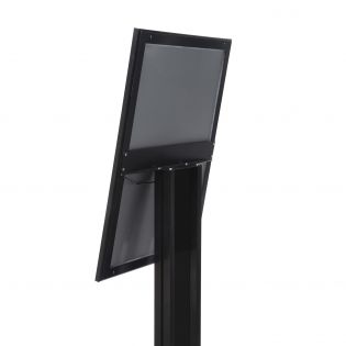Porte-menu sur pied 4 x A4 LED Noir