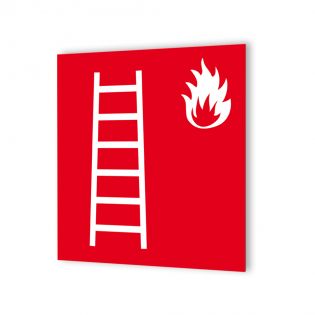 Panneau signalétique - Pictogramme de sécurité en Dibond 20 x 20 cm | Incendie