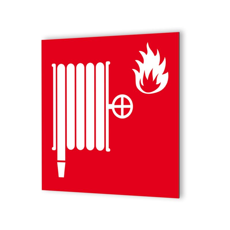 Panneau signalétique - Pictogramme de sécurité en Dibond 20 x 20 cm | Incendie