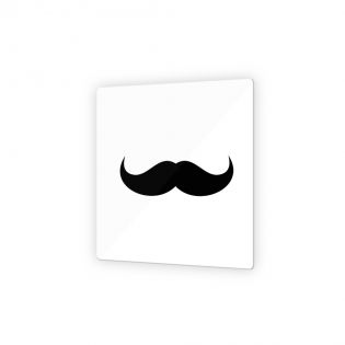 Pictogramme WC toilettes vestiaire Homme format 9 x 9 cm - Modèle Moustache