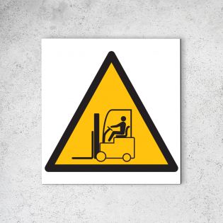 Panneau signalétique - Pictogramme d'avertissement - Danger en Dibond 20 x 20 cm | Chariot de Manutention