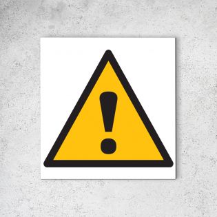 Panneau signalétique - Pictogramme d'avertissement - Danger en Dibond 20 x 20 cm | Danger Général