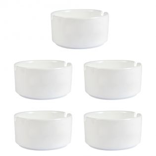 Set of 5 personalized ashtrays with logo and brand name Bar Restaurant Hotel
