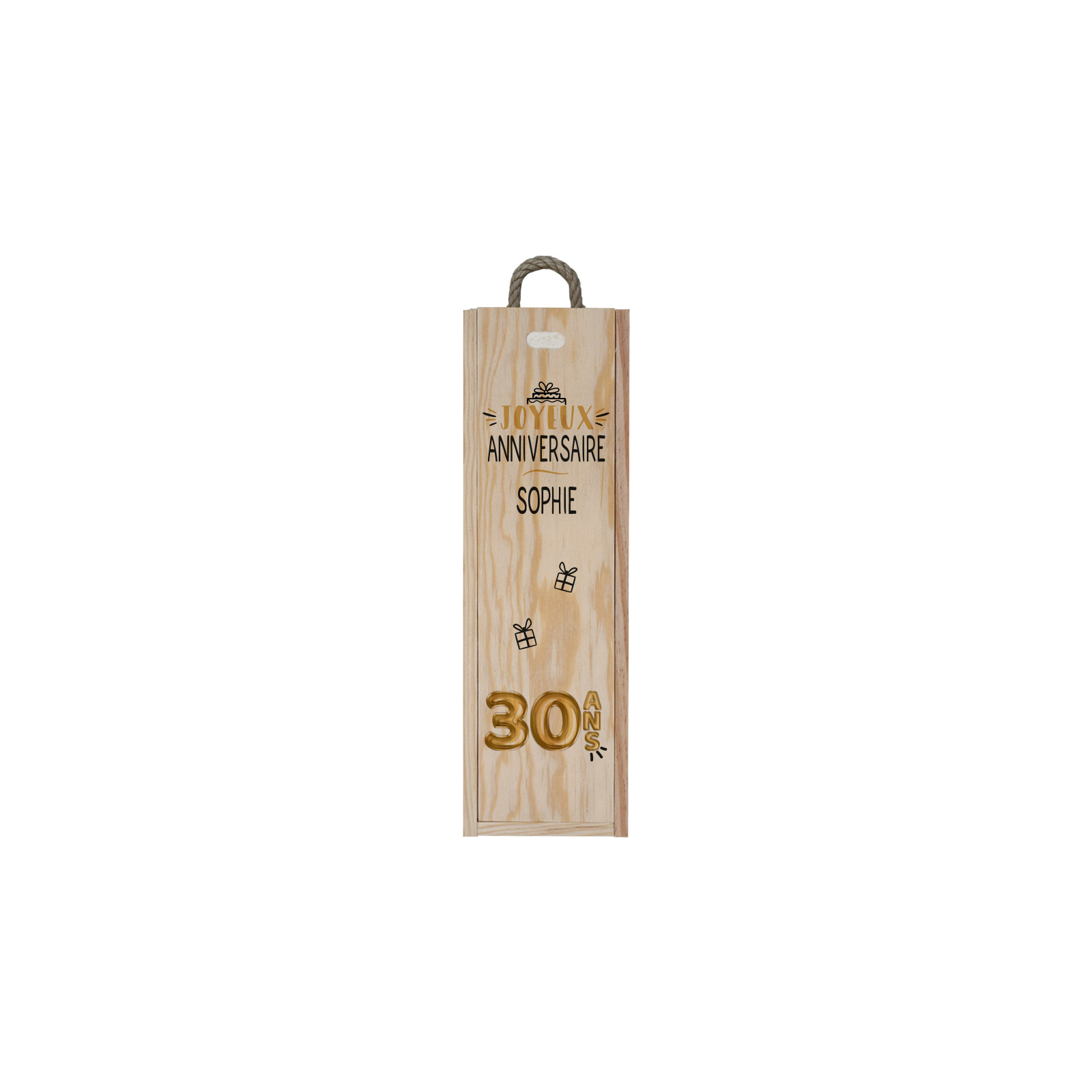 12 Étiquettes Bouteille 30 Ans Anniversaire - Happy Birthday 10x15 Cm - Déco Cadeau Vin Champagne Personnalisée