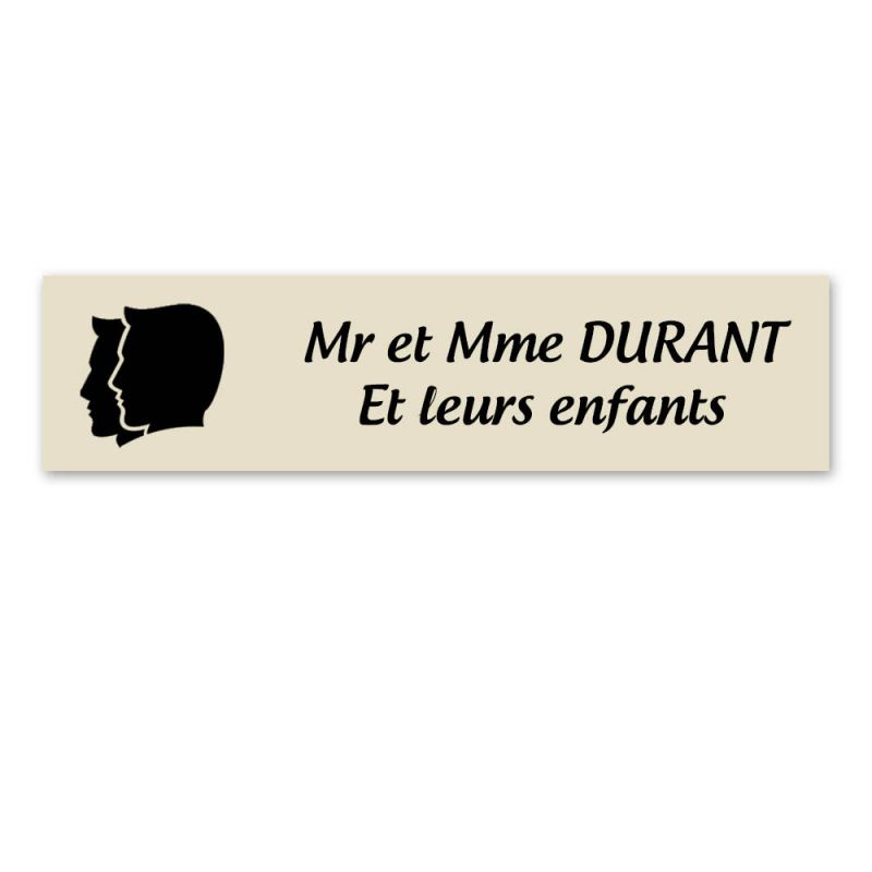 Plaque nom personnalisée 2 lignes + signe astrologique GEMEAUX pour boite aux lettres type Decayeux (100x25mm) Plaque nom personnalisée 2 lignes + signe astrologique GEMEAUX pour boite aux lettres type Decayeux (100x25mm)