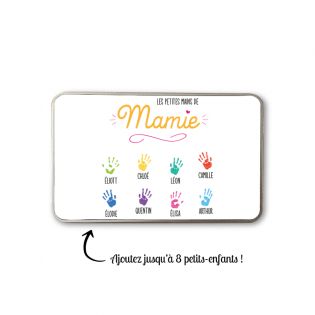 Aluminum storage box for Grandma with personalized handprints
