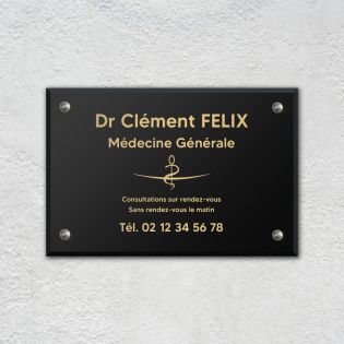 Plaque professionnelle - Docteur - 1 Signe