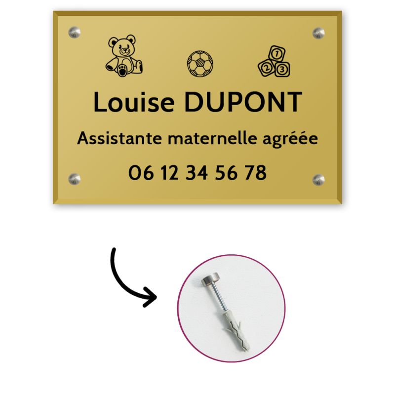 assistante maternelle affiche plaque