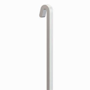  Pack of 5 white STEEL rods 4x4 mm RIGHT for chair rail