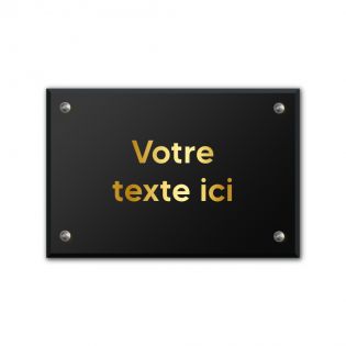 Plaque professionnelle personnalisée en plexi pour médecin avec fixation - Format 30 x 20 cm