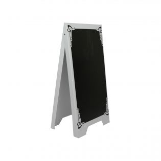 Ardoise trottoir restaurant en aluminium aspect bois