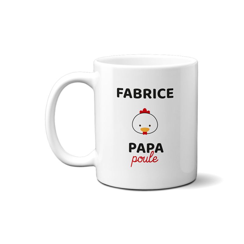 Cadeau Papa · Mug personnalisé Papa Poule personnalisé