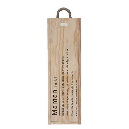 Empty individual wooden wine crate | Definition Mom
