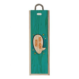 Personalized Wine Crate - Sliding Lid | Badaboom blue