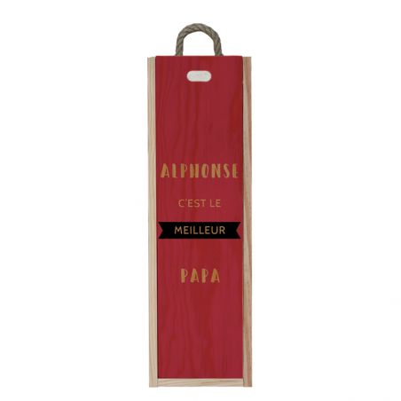 Caisse en bois personnalisée - Idée cadeau anniversaire, fêtes pères | Modèle Meilleur (masculin)