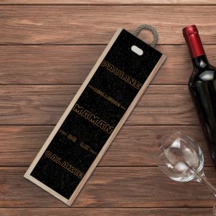 Caisse à vin personnalisable couvercle en plexi | Modèle Star Wars (féminin)