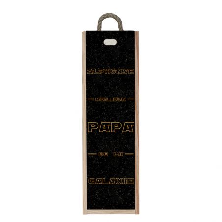 Caisse à vin personnalisable couvercle en plexi | Modèle Star Wars (masculin)