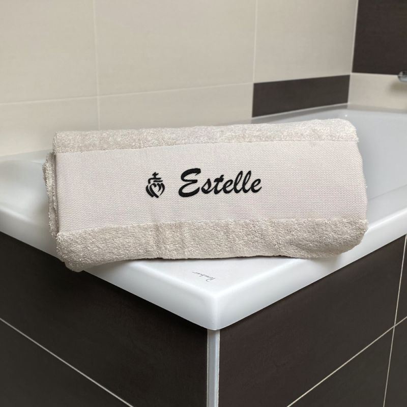 Serviette de bain brodée | 100 x 150 cm Serviette de bain brodée | 100 x 150 cm