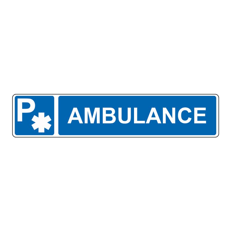 Panneau de signalisation pour parking · Stationnement réservé aux ambulances · Signalétique extérieure magasin ou entreprise