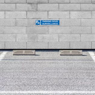 Panneau de signalisation pour parking · Parking sous surveillance · Signalétique extérieure magasin ou entreprise