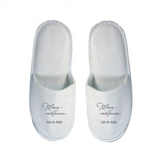 Pair of personalized slippers · “Mother-Nightlight” model · Mother’s Day gift