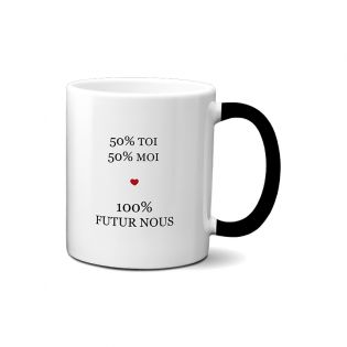 Mug magique thermoréactif personnalisable avec texte et photo · Tasse qui change de couleur