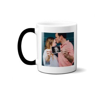 Mug magique thermoréactif personnalisable avec texte et photo · Tasse qui change de couleur