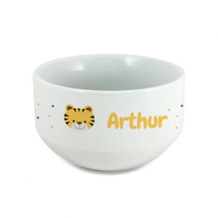 Bol Petit Déjeuner Enfant Personnalisable Avec Prénom Et Motif Animal  Hauteur : 12,5 Cm Cm[u3124]