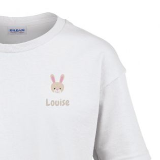 T-shirt mixte pour enfant personnalisable avec Prénom et motif Animal · De 2 à 14 ans 