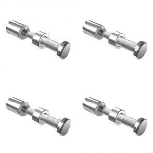 Set de 4 fixations murales vissées FIX-M1 - Entretoises murales vissées Ø 18 mm / L 25 mm