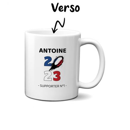 Customizable white ceramic mug · Rugby fan · Rugby World Cup 2023