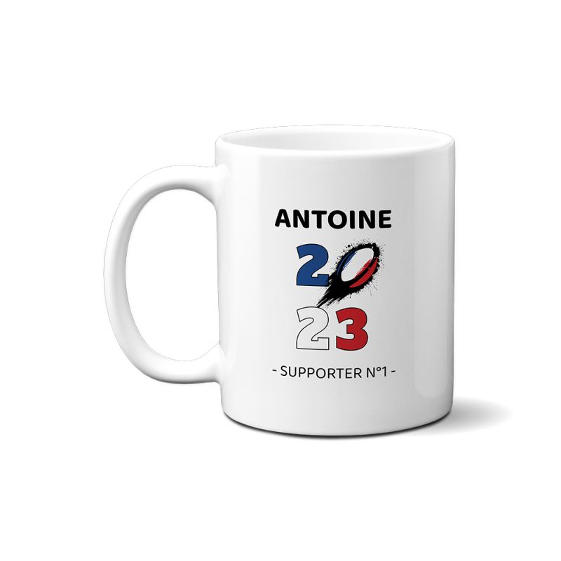 Customizable white ceramic mug · Rugby fan · Rugby World Cup 2023